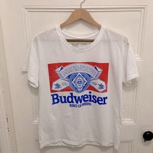 Budweiser White Short Sleeve Logo Tee